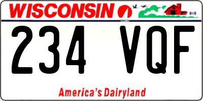 WI license plate 234VQF