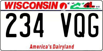 WI license plate 234VQG