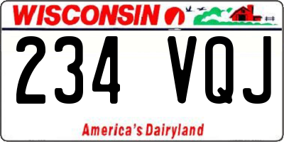 WI license plate 234VQJ