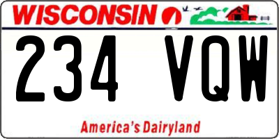 WI license plate 234VQW