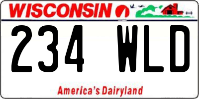 WI license plate 234WLD