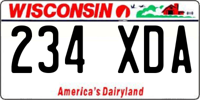 WI license plate 234XDA