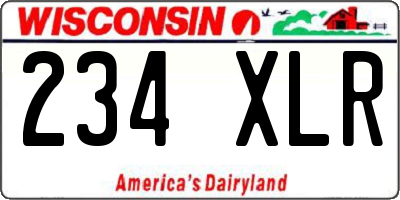 WI license plate 234XLR