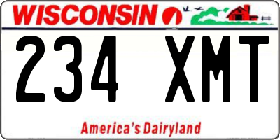 WI license plate 234XMT