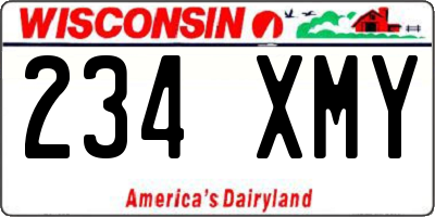 WI license plate 234XMY
