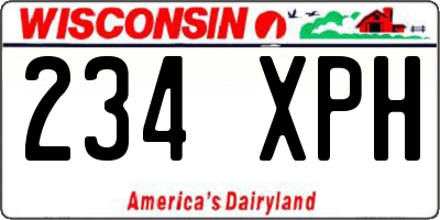 WI license plate 234XPH