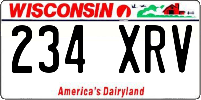 WI license plate 234XRV