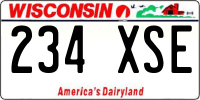 WI license plate 234XSE