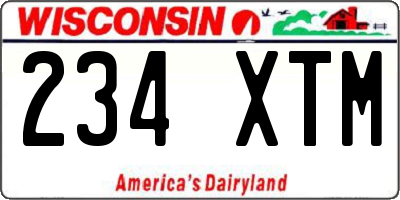 WI license plate 234XTM