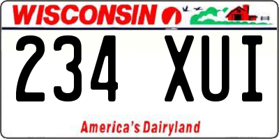WI license plate 234XUI