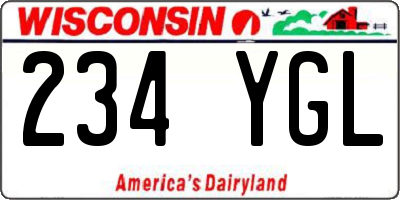 WI license plate 234YGL