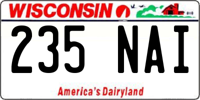 WI license plate 235NAI