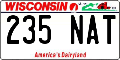 WI license plate 235NAT