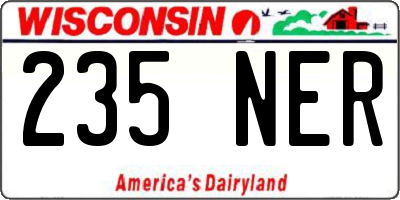 WI license plate 235NER
