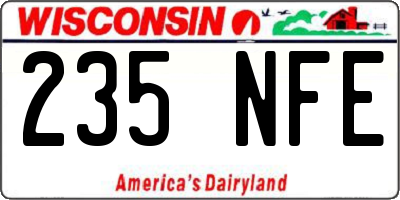 WI license plate 235NFE