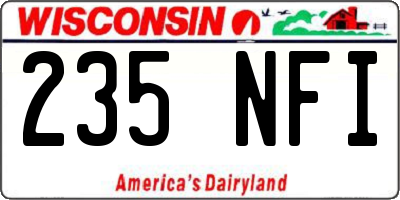 WI license plate 235NFI