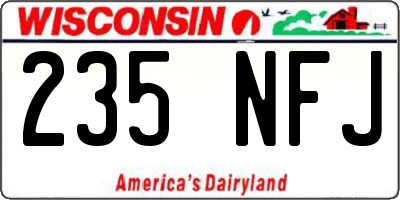 WI license plate 235NFJ