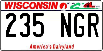 WI license plate 235NGR