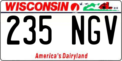 WI license plate 235NGV