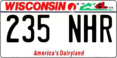 WI license plate 235NHR