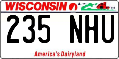 WI license plate 235NHU