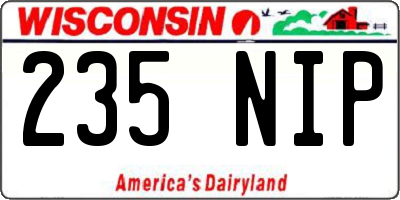 WI license plate 235NIP
