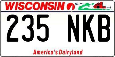 WI license plate 235NKB