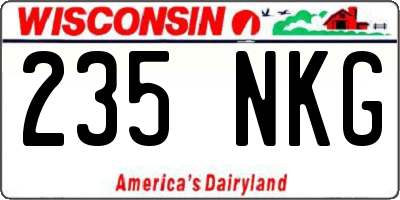 WI license plate 235NKG