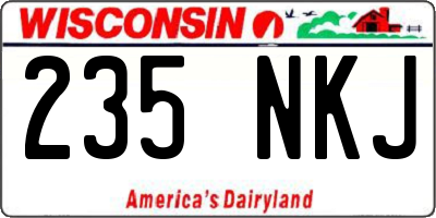 WI license plate 235NKJ