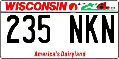 WI license plate 235NKN