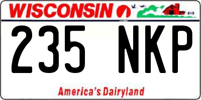 WI license plate 235NKP