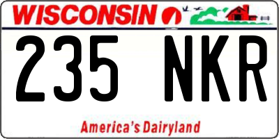 WI license plate 235NKR