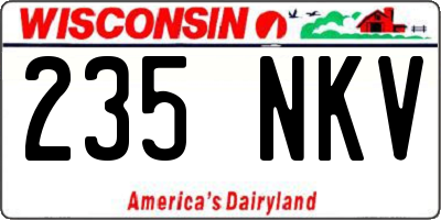 WI license plate 235NKV