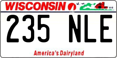 WI license plate 235NLE