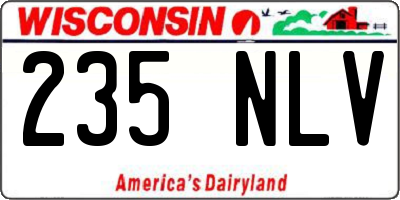 WI license plate 235NLV
