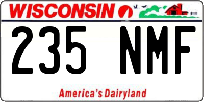WI license plate 235NMF