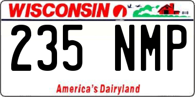 WI license plate 235NMP