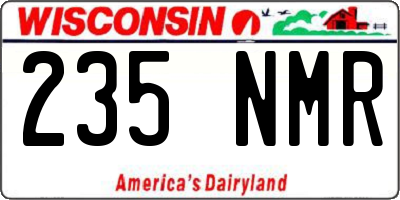 WI license plate 235NMR
