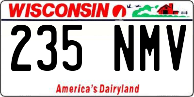 WI license plate 235NMV