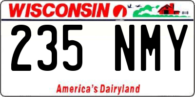 WI license plate 235NMY