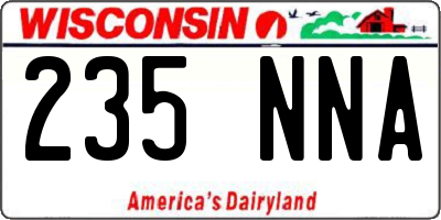 WI license plate 235NNA