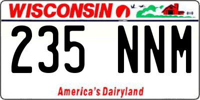 WI license plate 235NNM