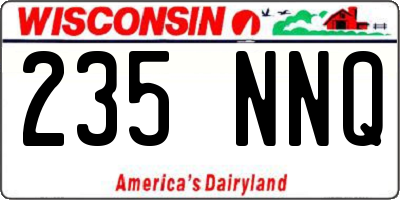 WI license plate 235NNQ