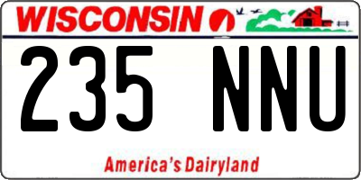 WI license plate 235NNU