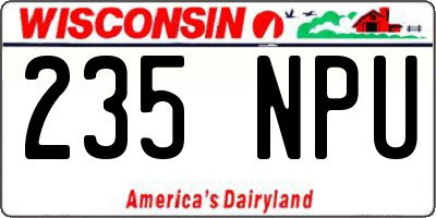 WI license plate 235NPU