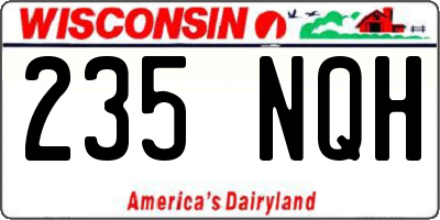 WI license plate 235NQH