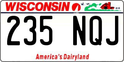 WI license plate 235NQJ