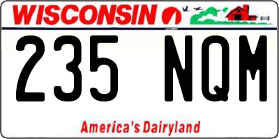 WI license plate 235NQM