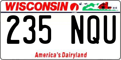 WI license plate 235NQU