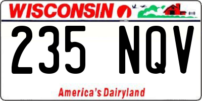 WI license plate 235NQV